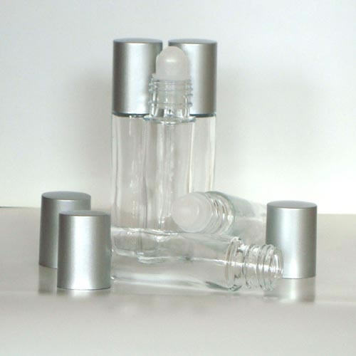 10ml Clear Glass Roller Bottles With Stainless Steel Roll On
