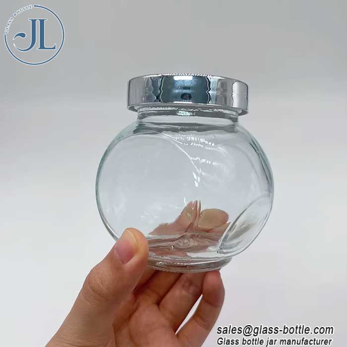 50ml mini oblate glass honey jar wholesale