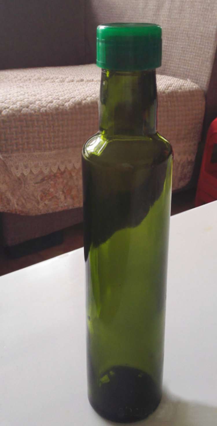 200ml 250ml 500ml round dark green olive oil glass bottle