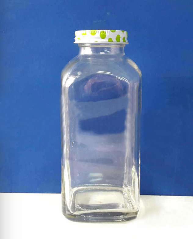 500ml French Square Juice/Milk Glass Bottle
