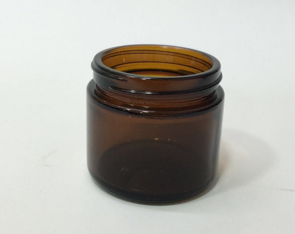 60g 80g Cosmetic Amber Glass Empty Cream Jar