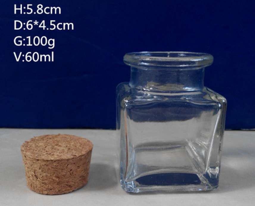 30ml 60ml 100ml glass jar bottle with cork for Saffron
