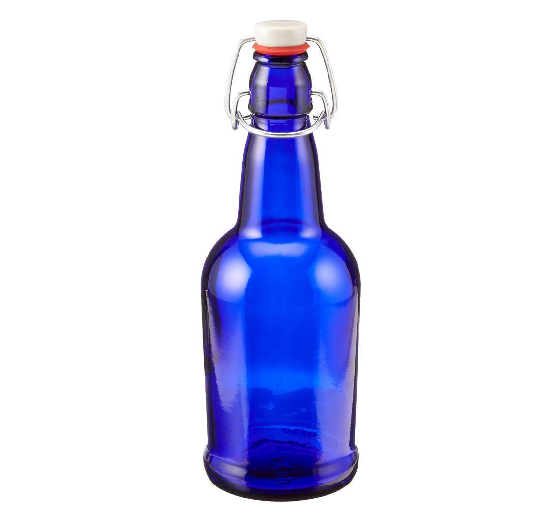16 oz 500ml Cobalt Blue Bottles Flip Top Home Brewing Growlers