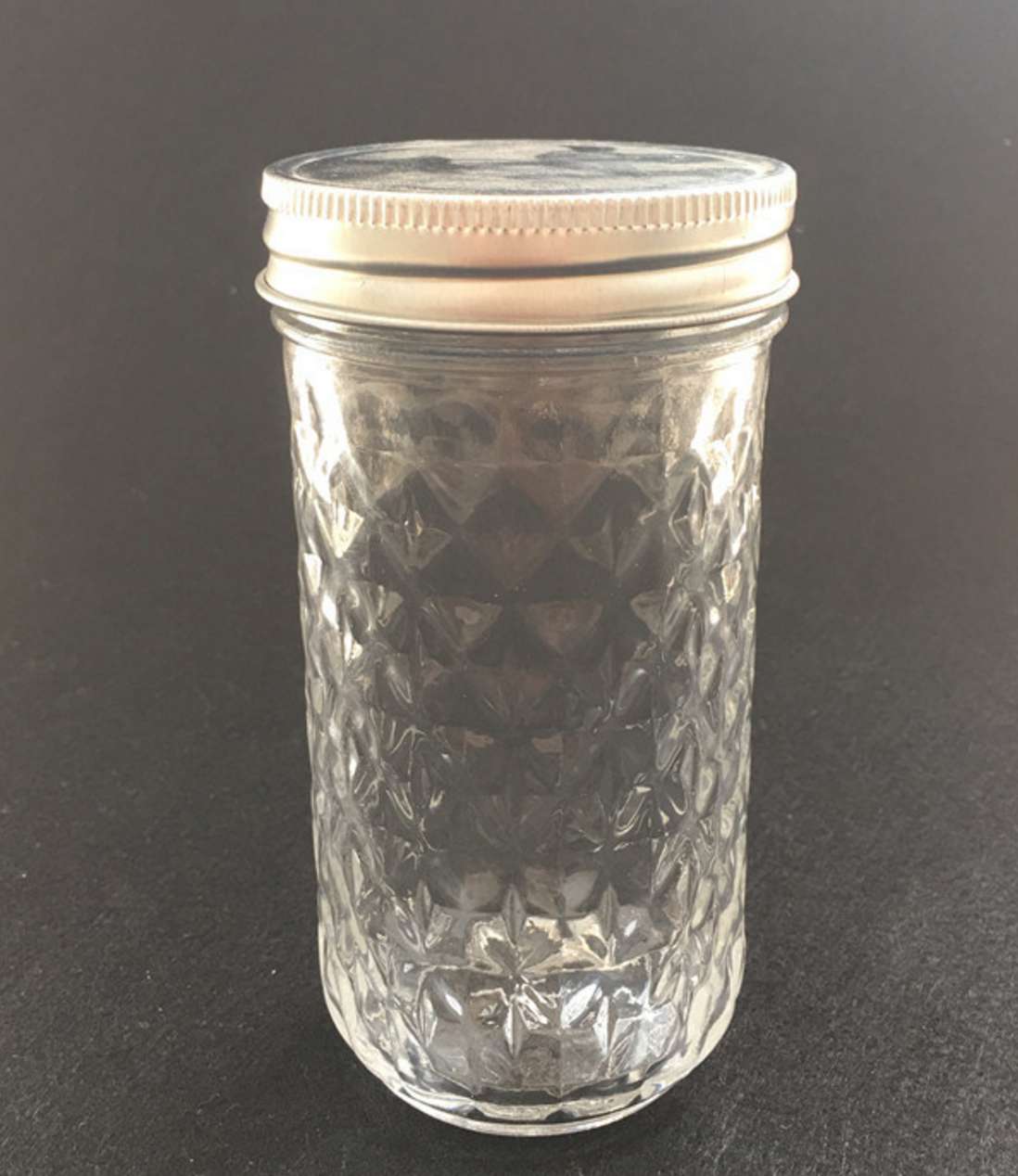 12oz 350ml caviar jam quilted  glass jar jampot