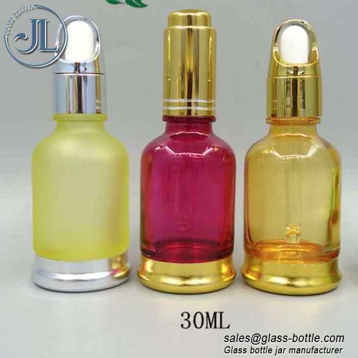 1oz 30ml yellow color dropper glass bottle