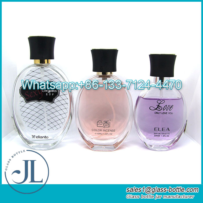 Clear Art Carved Crystal Empty Mini Refillable Perfume Bottle