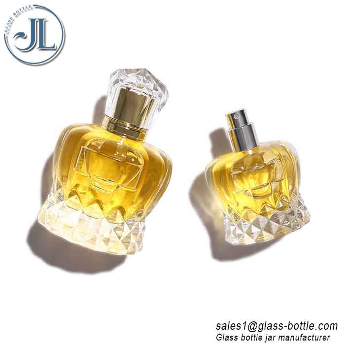 Crown-Shaped Diamond Texture Fine Mist Perfume Bottle Wholesale