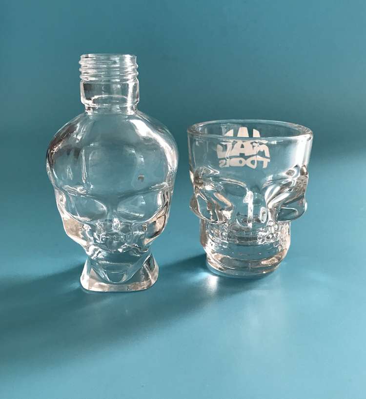 New fashion skull glass shot glass cup 4pcs/set