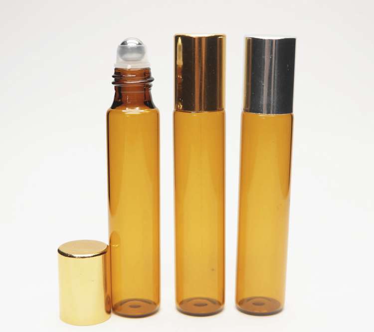 10ml amber roll on lip gloss glass jar glass vials
