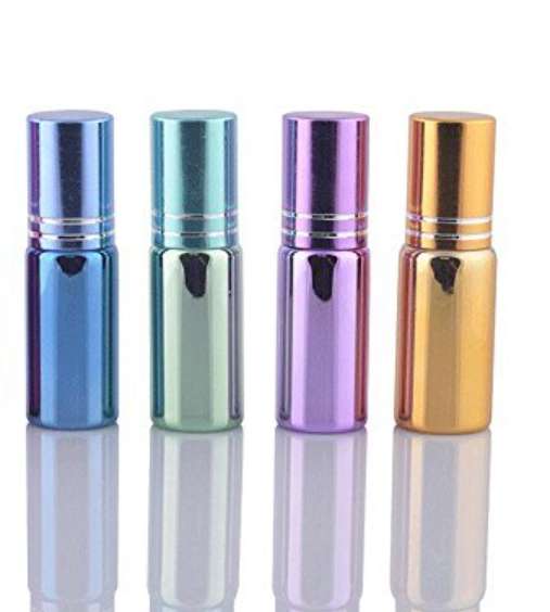 Mini 5ml Colored Glass Roll on Bottles