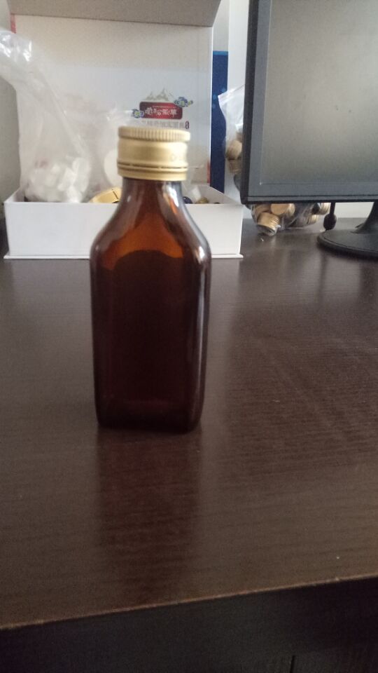 100ml amber french square pharmaceutical product glass bottles