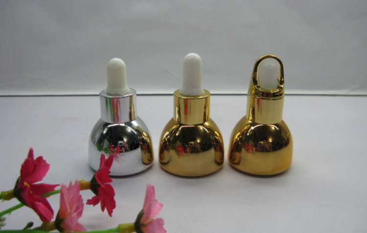 1 oz 30ml luxury uv coating gold serum glass bottle