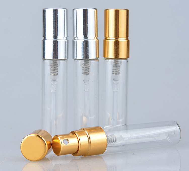 Mini slim 5ml 10ml portable tube perfume glass bottle