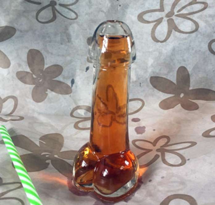 penis juice glass bottle