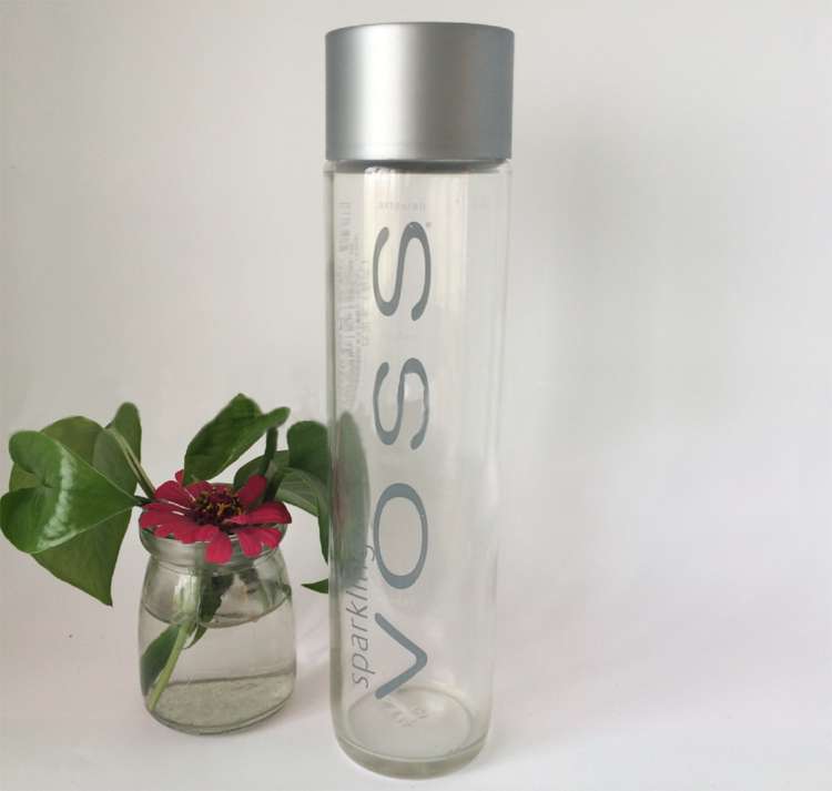 375ml voss sparkling water glass bottle