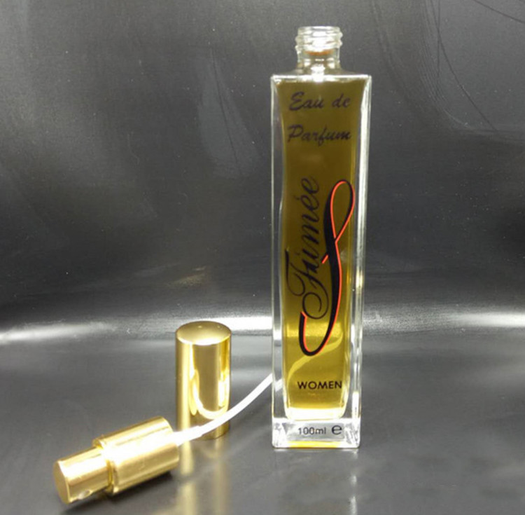 100ml slim and tall rectangle perfume glass bottle