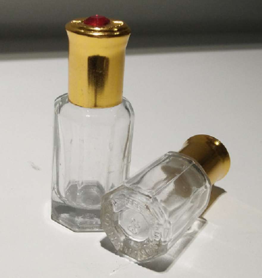 3ml 6ml 12ml octagon attar glass bottle for perfume oil
