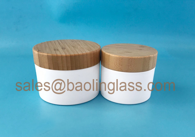 200g 250g big wide mouth pp jar with bamboo lid
