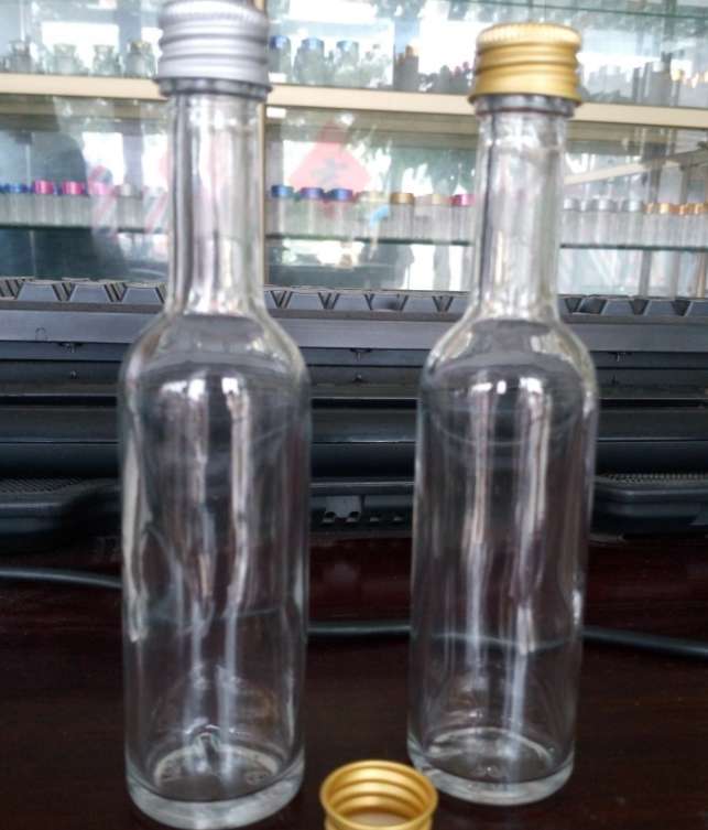 40ml EMPTY Mini Glass Bottle Liquor Bottle Small Miniature Bottles Gold Silver