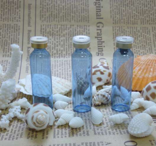 10ml light blue oral liquid glass tube bottle
