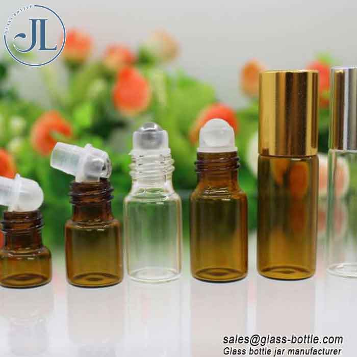 5ml brown glass roll on jar