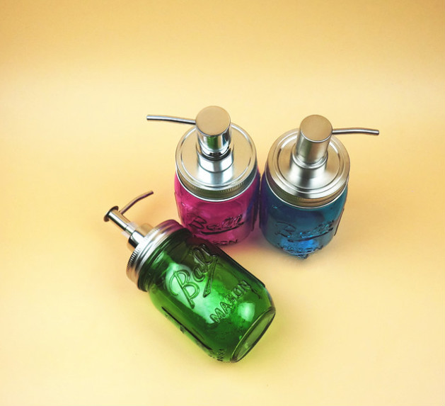 Colorful ball mason jar for soap liquid