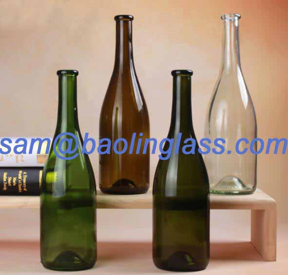 glass champagne bottle