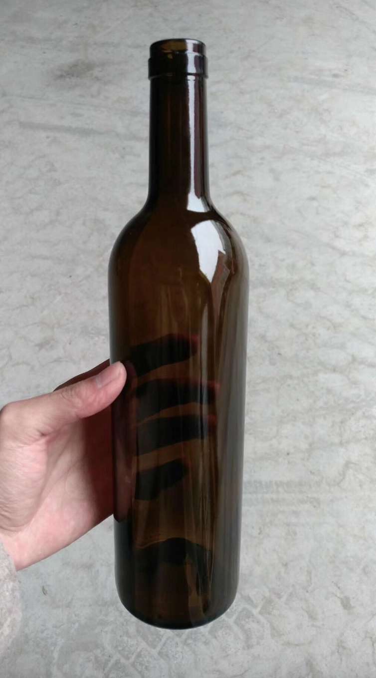 750ml red wine glass bottle