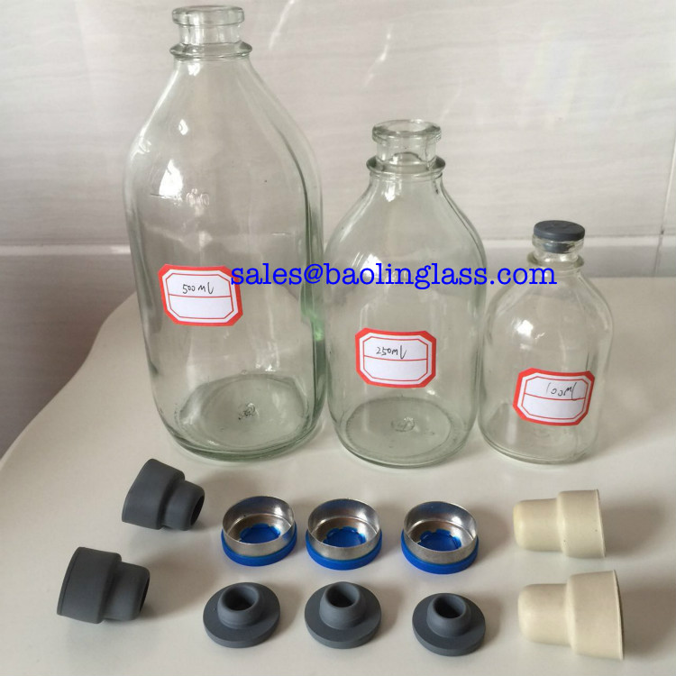 250ml liquid medicine infusion glass bottle