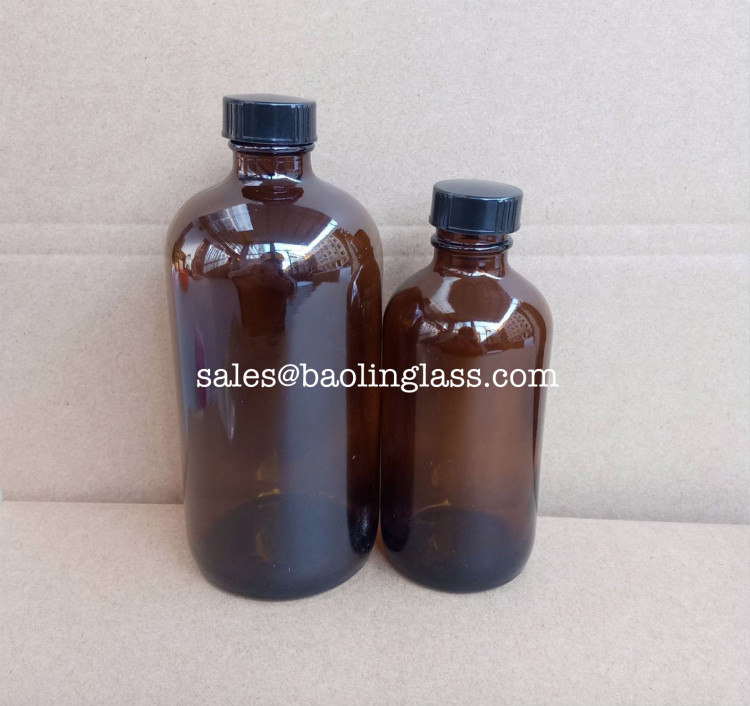 250ml 500ml Amber Glass Pharmacy Liquid Medicine Bottle