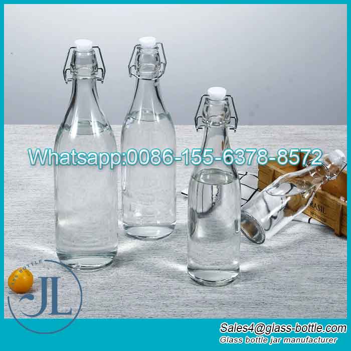 8oz 250ml Round Glass Bottle with Swing Top