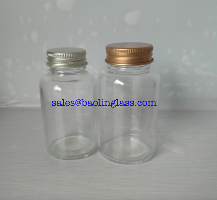 100ml vitamin glass bottle with aluminum cap