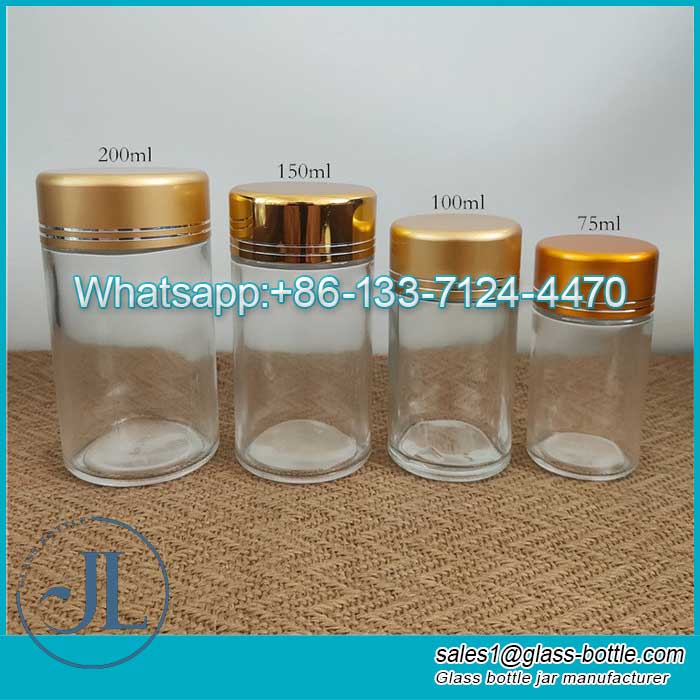100ml 150ml 200ml stright side capsule pill bottle