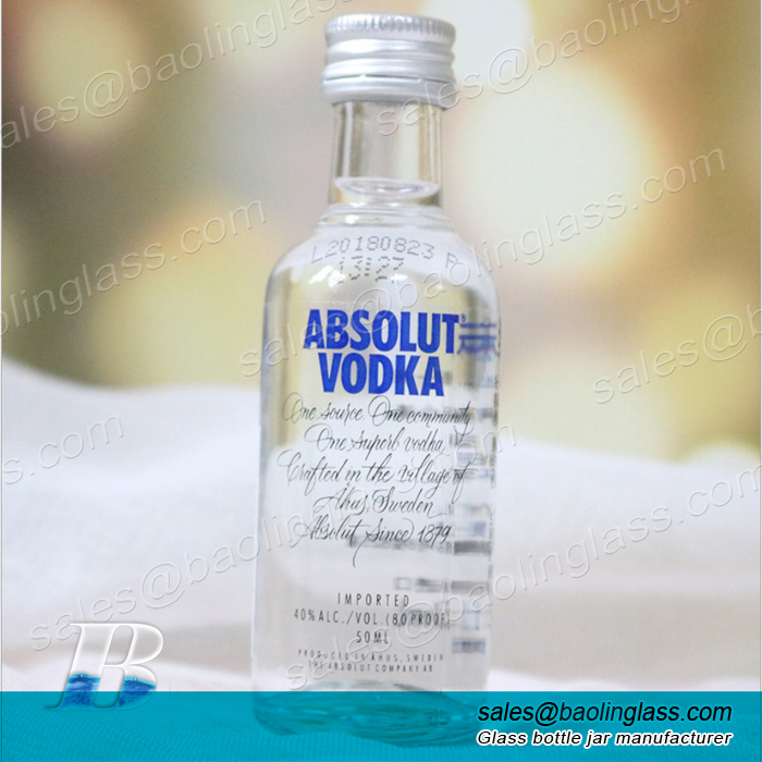 50 ml Mini Bar Clear Liquor Glass Bottles Samples Shot