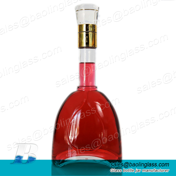 750ml High Quality Brandy/Whiskey/Vodka/Wine Glass Bottle