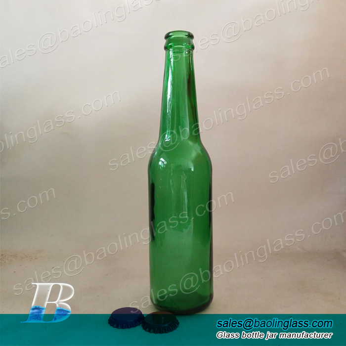 Wholesale 330ml empty beer glass bottle