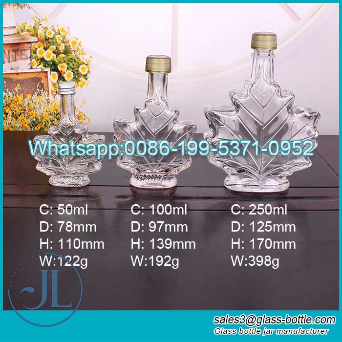 Maple Syrup in Leaf-Shaped Bottles