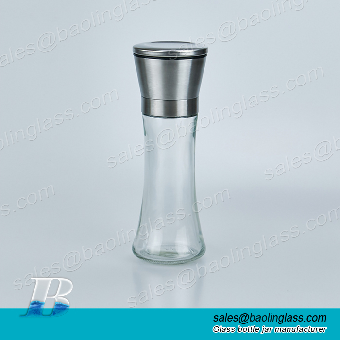 Salt and pepper glass grinder