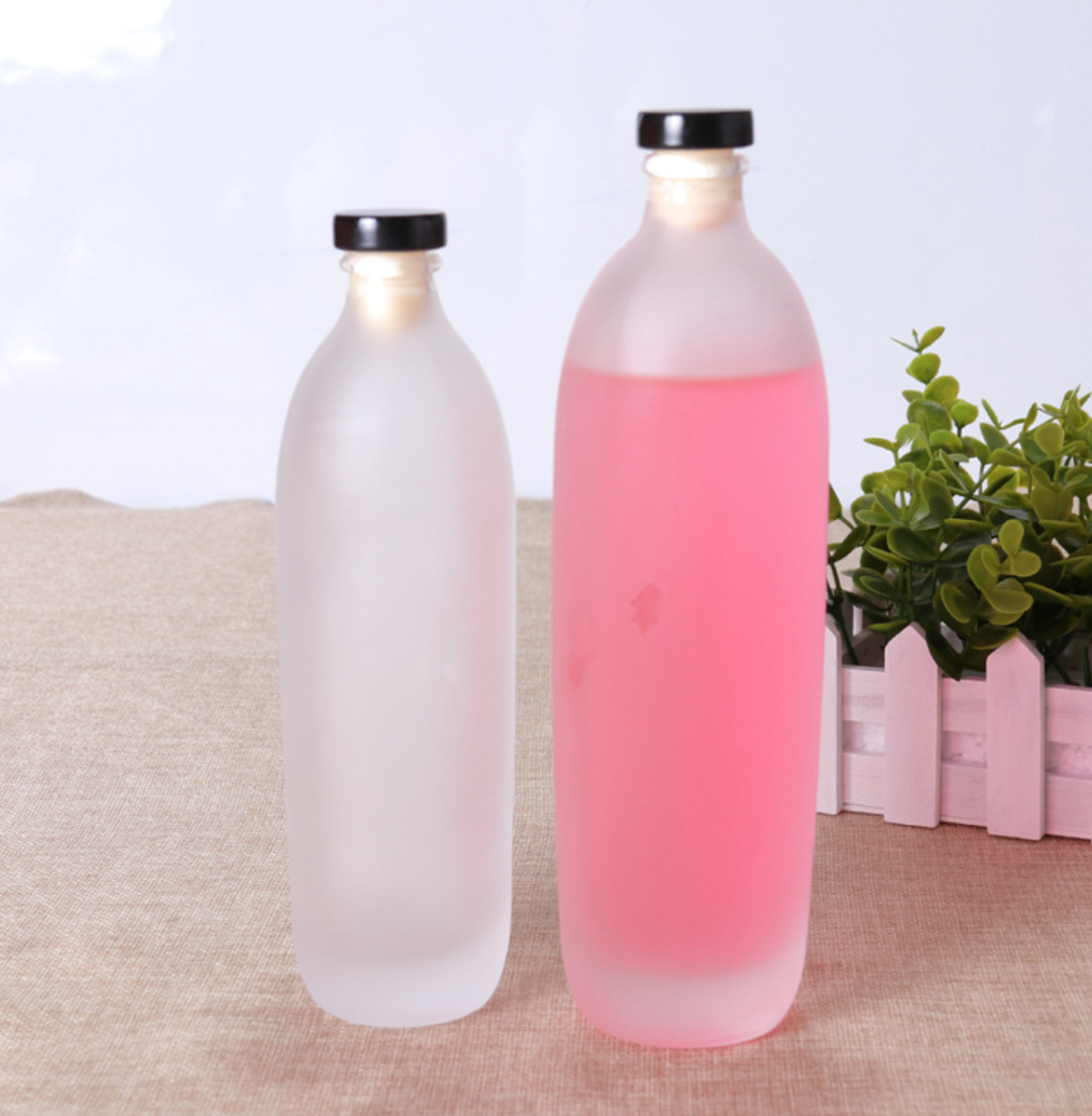 330ml 500ml frosted fruit juice glass bottle