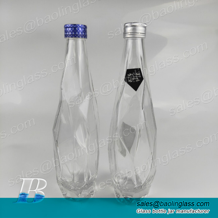 330ml 500ml luxury sparkling mineral water glass bottles producer