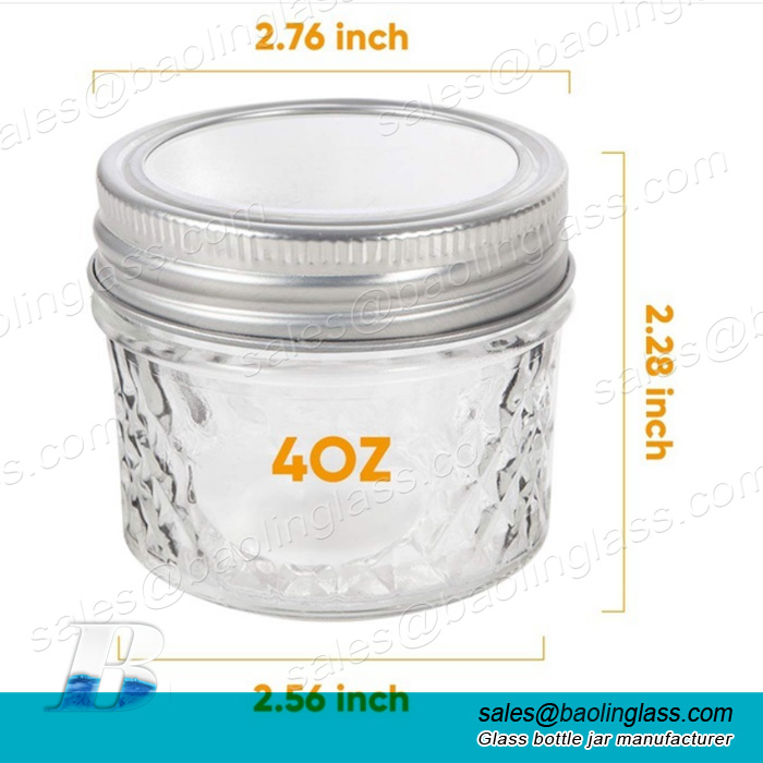 4oz Mini Canning Jars with Regular Lids and Bands Jelly Jars for Jam, Honey