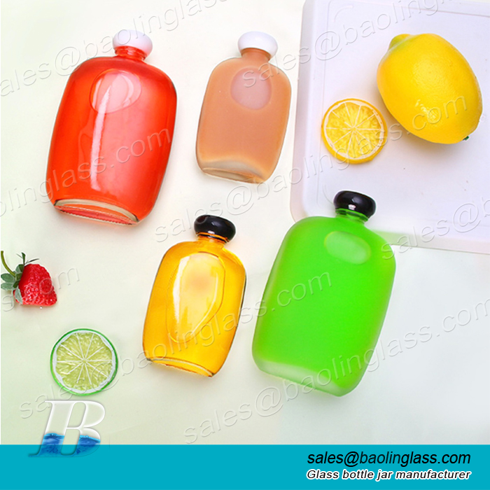 Small Juice Mini Glass Liquor Coffee Wine Bottles for Beer Milk Beverage Whiskey Soda Liquid Storage Honey Drink Containers