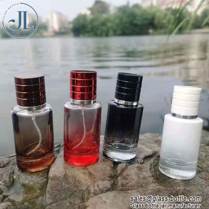 30ml gradient color cylindrical round perfume Fine Mist bottle