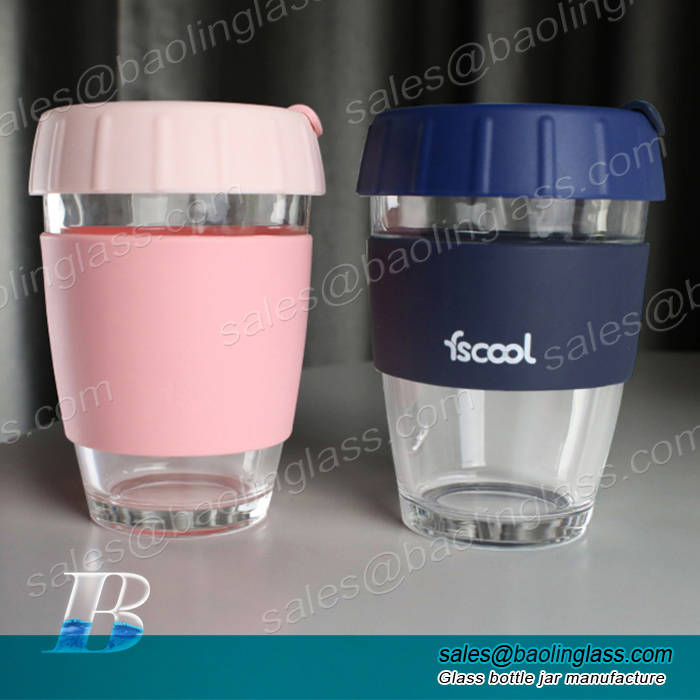 12oz 16oz reusable coffee glass cup