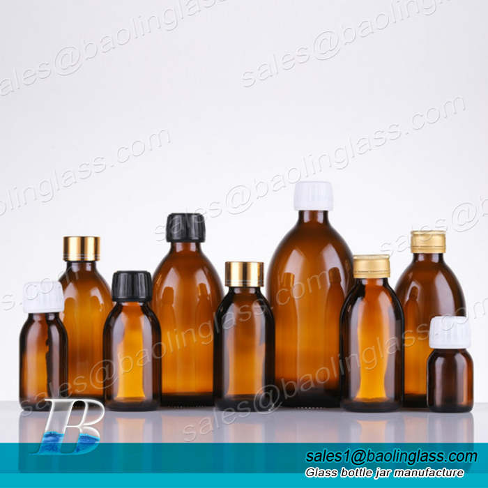 30ml – 125ml Amber Oral Liquid Glass Bottles