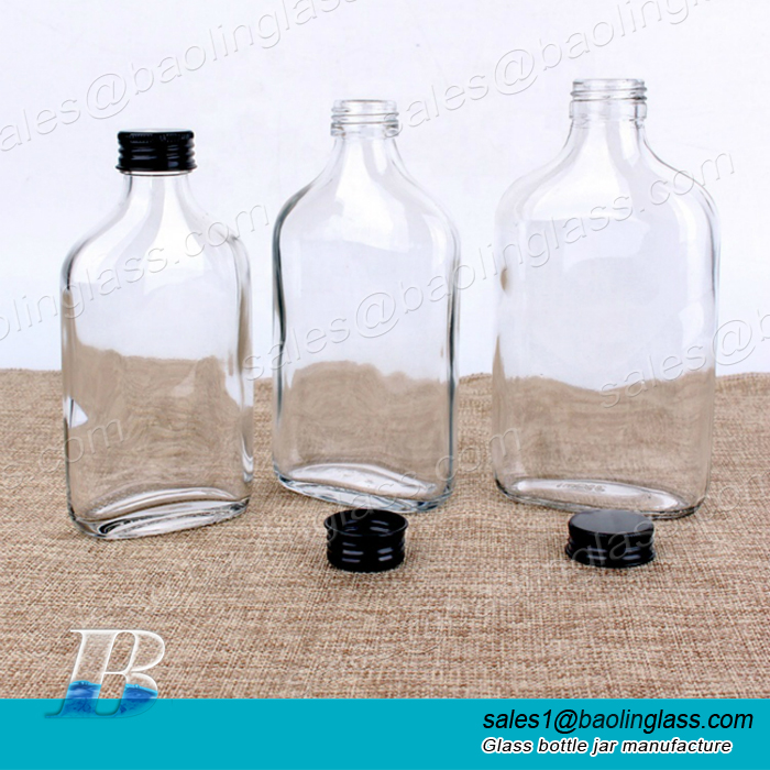 250ml 320ml 500ml Clear Glass Flask Bottle for Wine/Juice/Beverage