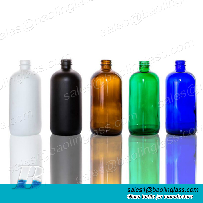 Supplier 500ml Boston Bottle Amber/Blue/Green/Black/White Color