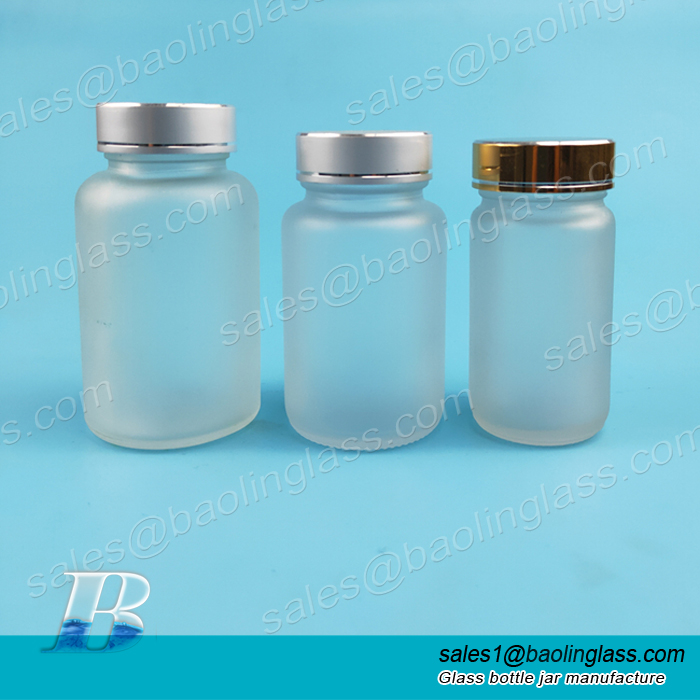 Download 60ml 120ml 150ml Translucent Frosted Glass Bottles For Medical Capsules Pill