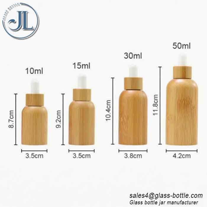 Bamboo Cover Glass Dropper Bottle for Essential Oil