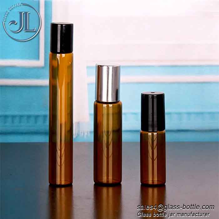 Roll-on Top Amber Borosilicate Vials for Skin Care